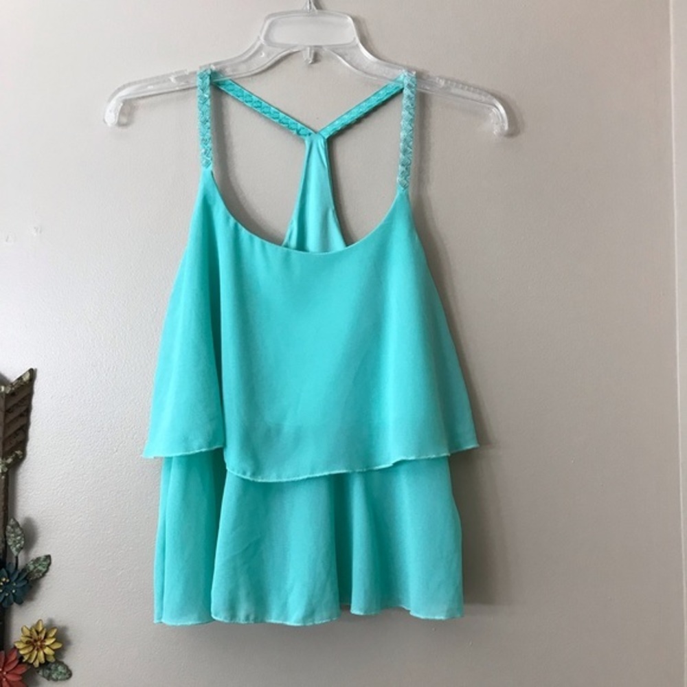 Rue21 Gorgeous Tiered Tank w/ Sequin Straps Sz Sm